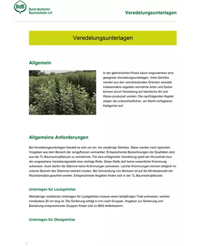 Veredelungsunterlagen